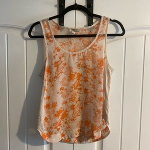 Forever 21 sheer orange floral tank top